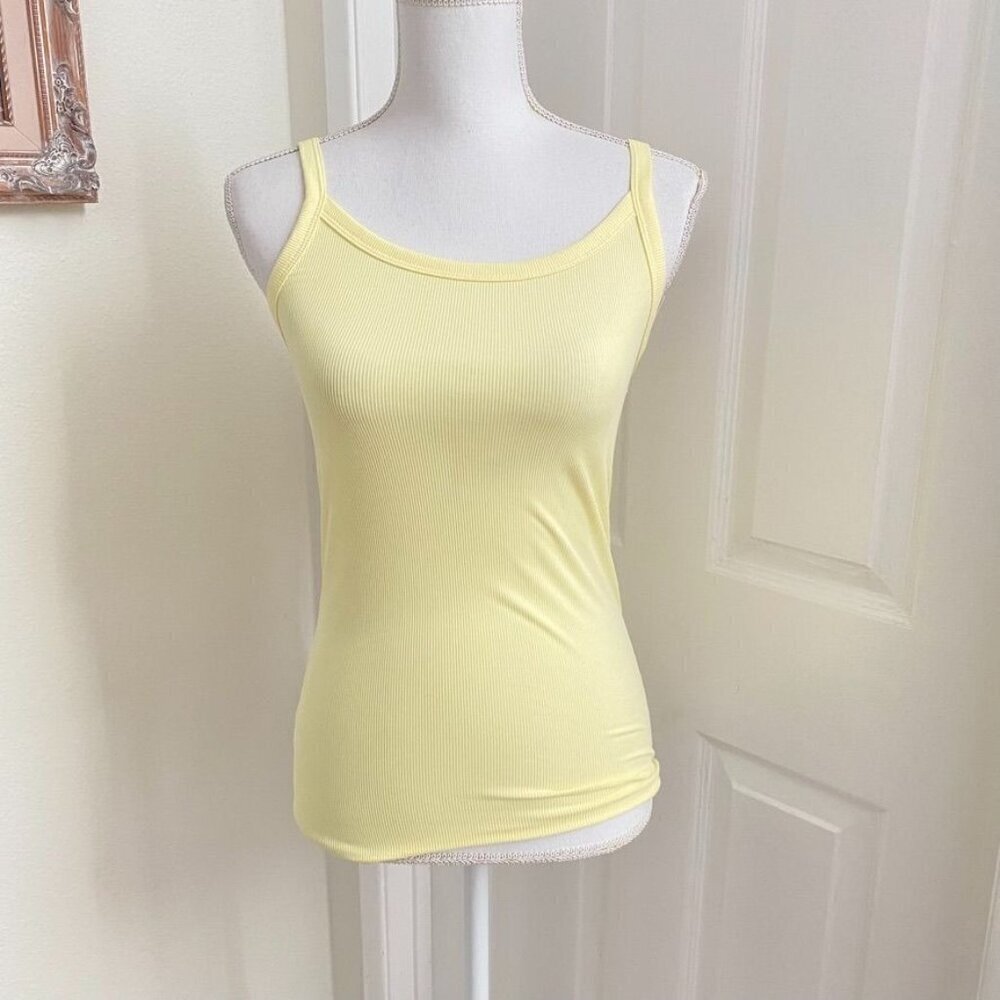 No Boundaries Limoncello Ribbed Cami Tank Size Various Layering Summer  B43/Ama